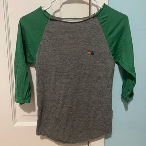 Aviator Nation Green Baseball Sleeve 3/4th